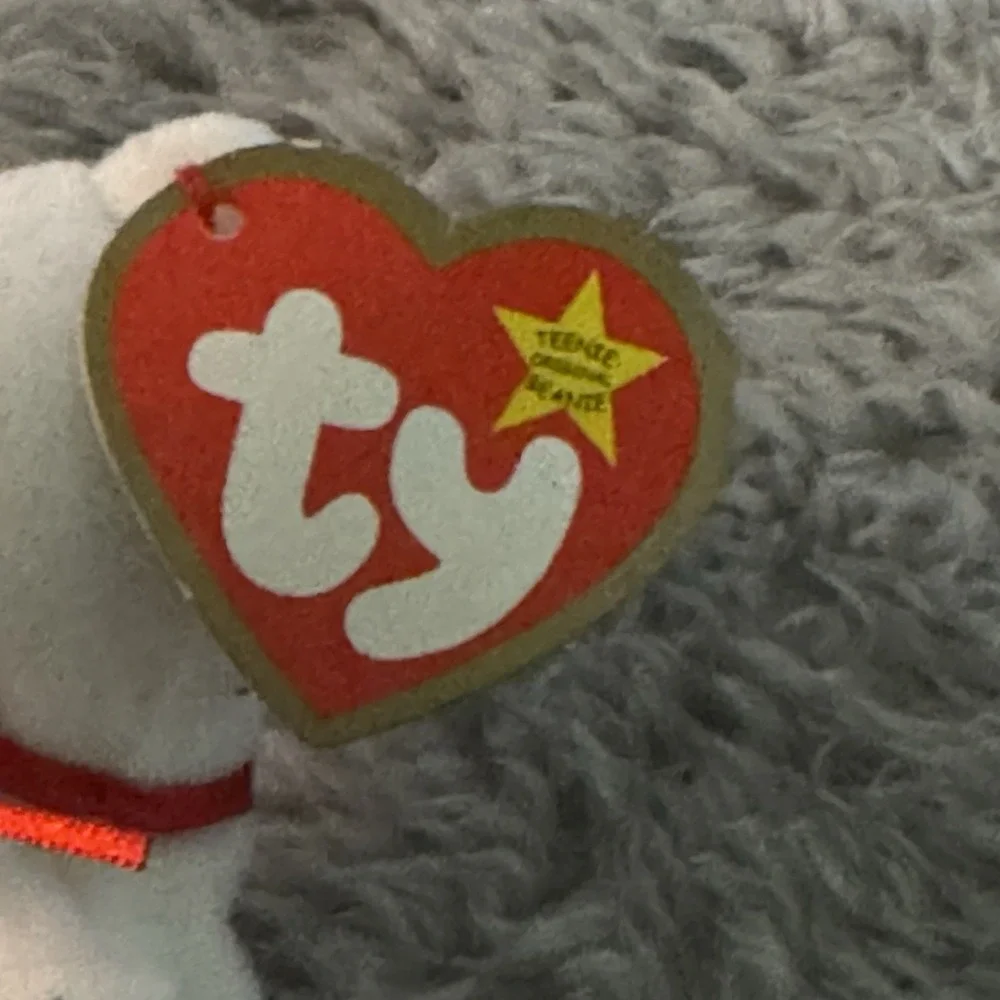 Ty Teenie Beanie Baby Maple the Bear Plush Canada White Teddy McDonald's Toy